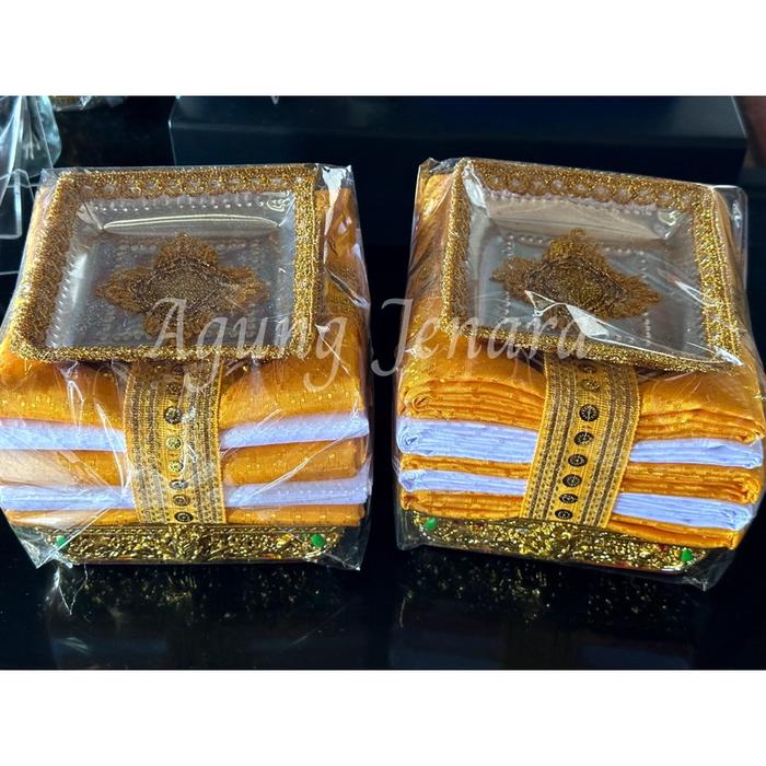 Rantasan Bokor Fiber | Tumpuk 5 | Putih-Kuning Terbatas