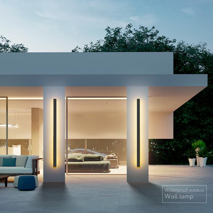 Tahan Air Outdoor Lampu Dinding LED Panjang Lampu Dinding IP65