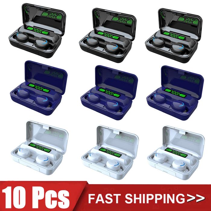 10Pcs Wholesale F9-5 TWS Bluetooth Earphone 5.3 Touch Sport Wireless