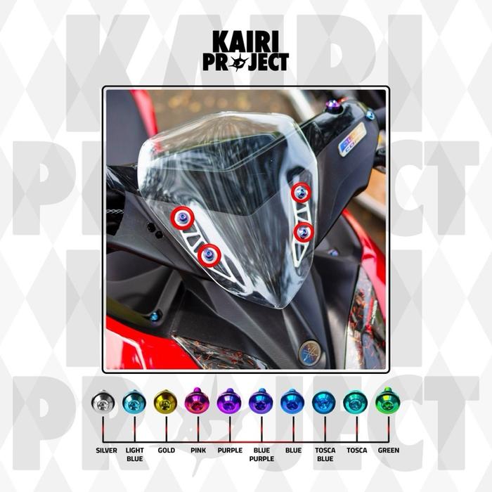 Baut titanium set visor aerox old / new