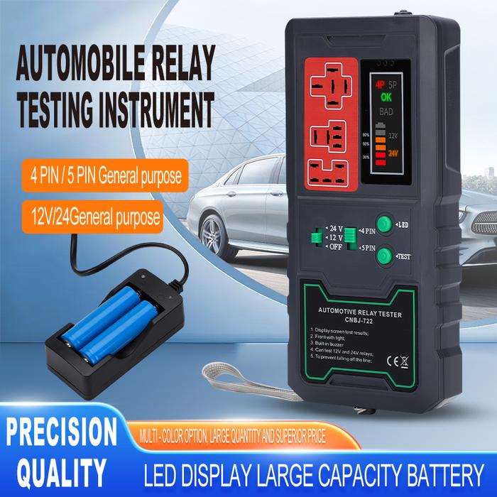 NEW 12V 24V Battery Tester Relay yzer Alternator Checker Vehicle