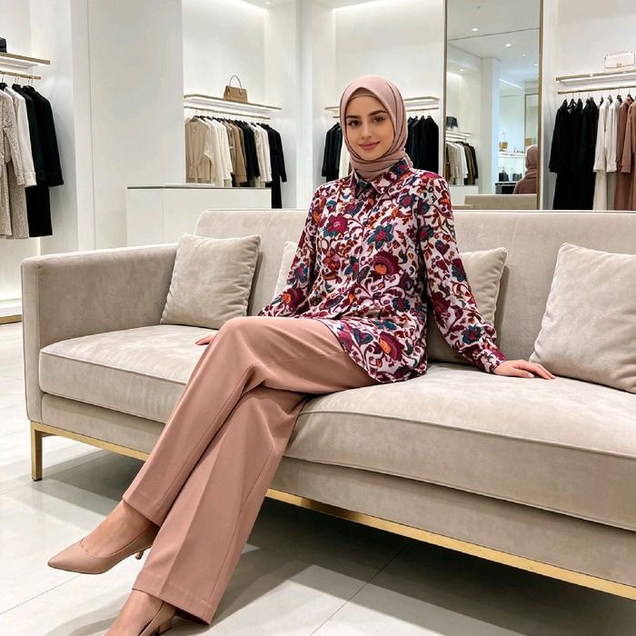 Kemeja bahan sutra tekstur ld 110 ld 110