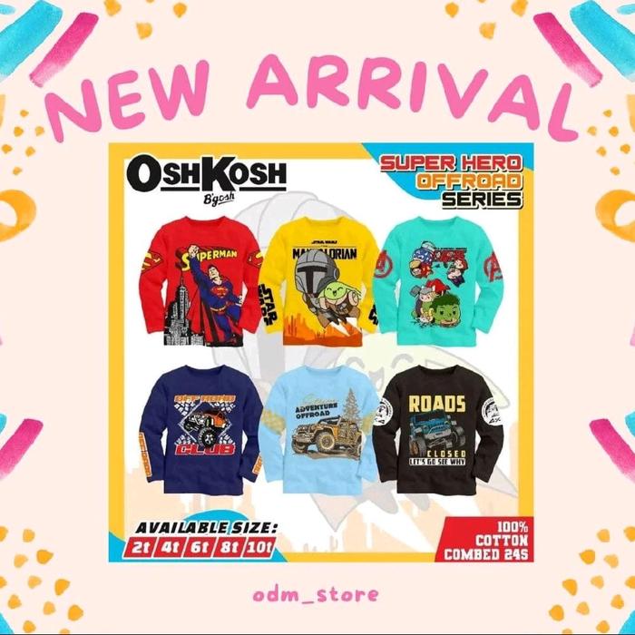 kaos lengan panjang oshkosh b'gosh