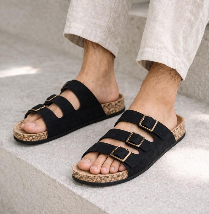 PORTO VINTAGE Pria OLIVER - Sandal Vintage Pria Empuk & Ringan Nyaman Dipakai Seharian