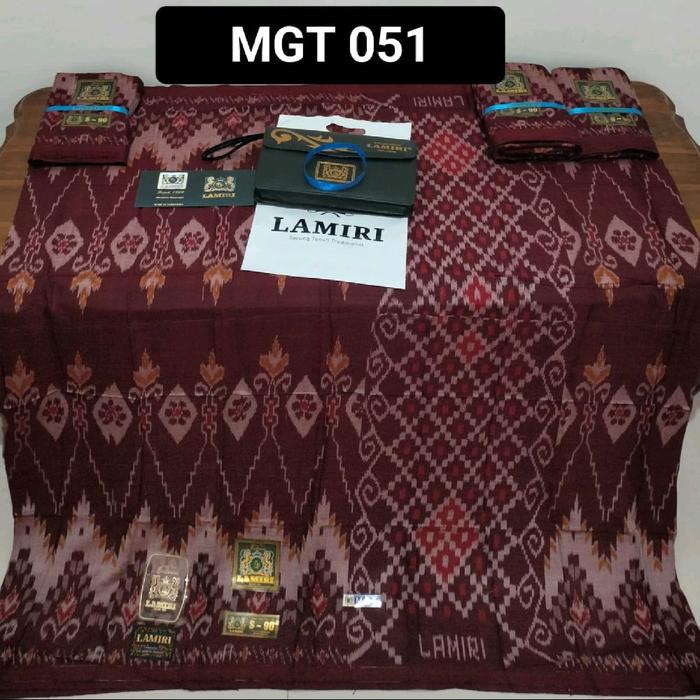 LAMIRI Sarung Goyor Lamiri Tenun Tradisional New BLS 013 Motif Songket Gunung Timbul Warna Istimewa 