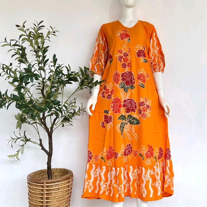 SAKDRES ENCIM SYIFA AZZAHRA CERAH BUSUI LD 110 PB 130 RAYON SAMITEX SUPER MEWAH ELAGAN Wanita Motif