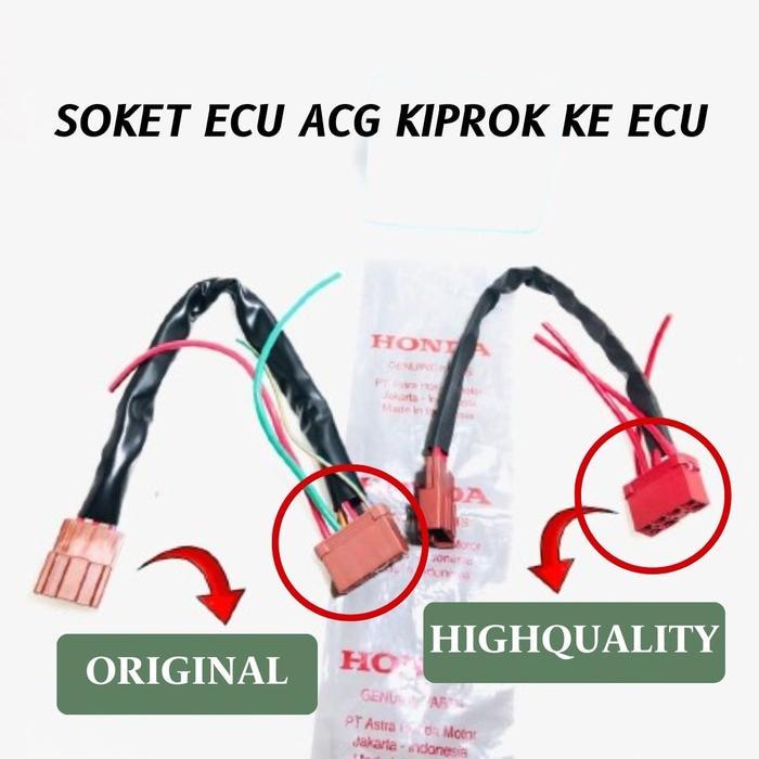 Kabel Soket Ecm Ecu Acg Kiprok Honda Beat Fi Esp Scoopy Fi Ring 12 Motorcycle