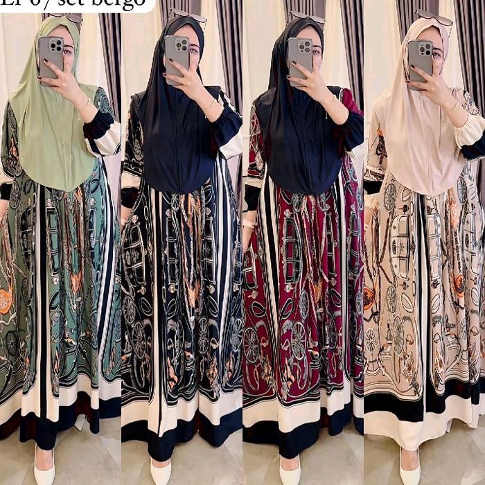 DiaGalleryCirebon - Gamis set kerudung bergo import premium
