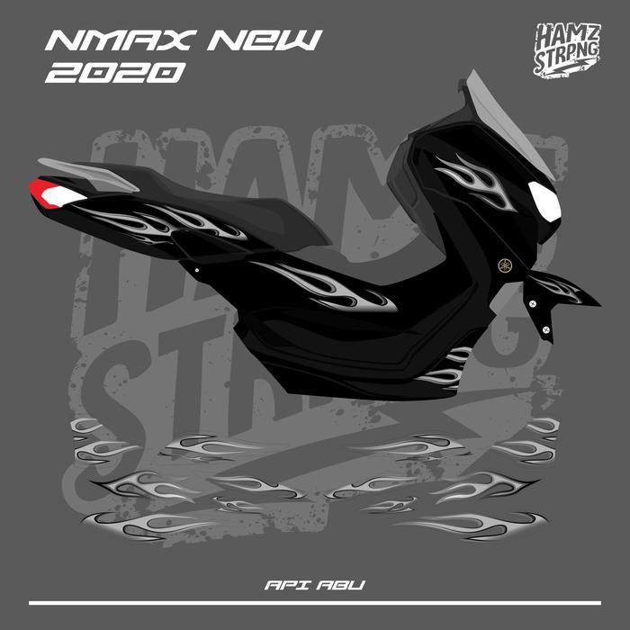 Striping Transparant Nmax New 2020 Motif Api Membara OSEAN