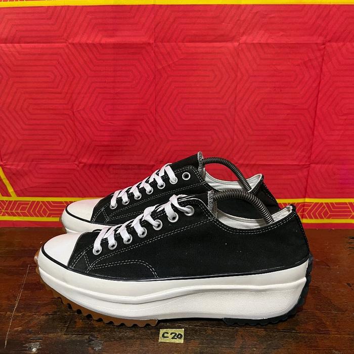 Sepatu second original Converse run star low black white size 44