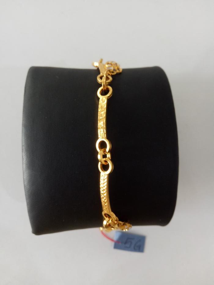 GELANG EMAS ASLI MODEL RANTAI KADAR 875 BERAT 4.8 - 5.1 GRAM