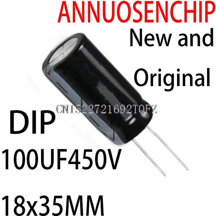 100PCS New and Original 450V 100UF DIP 100UF450V 18x35MM