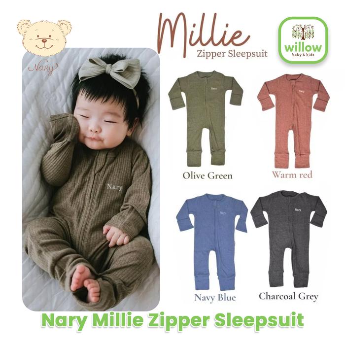 Nary Millie Zipper SleepsuitbAJU tIDUR aNAK -