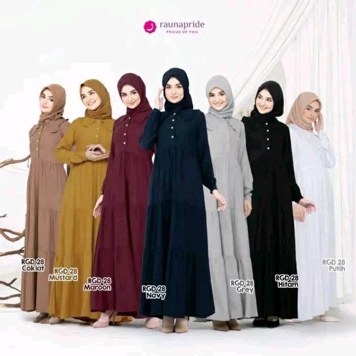 Gamis Rauna Rgd 28/Rgd 28 Rauna/Rauna Gamis Rayon/Gamis Hitam/Gamis Putih/Gamis Hitam Putih Polos/Ra