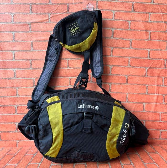 Tas Waispack Hiking Lafuma Brand Second 1mp0rt  Hawk 12 Liter  outdoor bisa jadi ransel