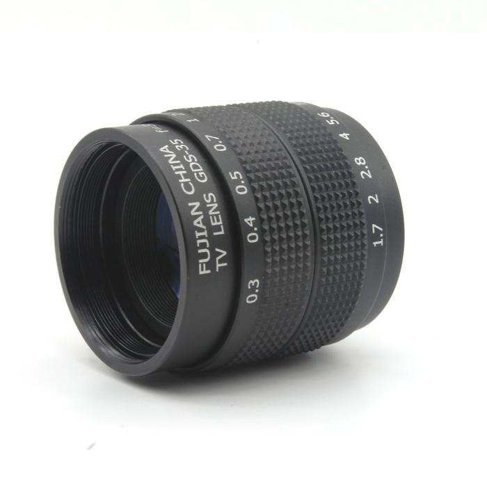 35Mm F1.7 C Mount Lensa CCTV + C- M4/3 Adaptor + Makro Cincin untuk