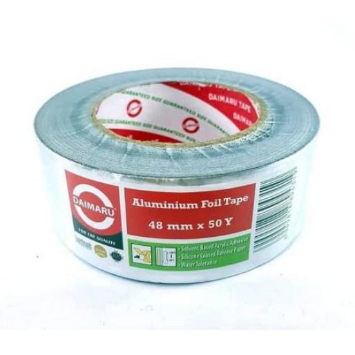 Lakban Aluminium 2" DAIMARU Aluminium Foil Tape 48 mm x 40 Yard - Daimaru [Ecer]