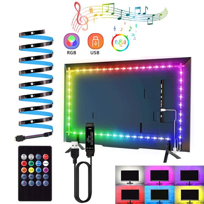 Lampu Led Strip USB Lampu Led Pita Suara Sinkron Lampu Led untuk Tv