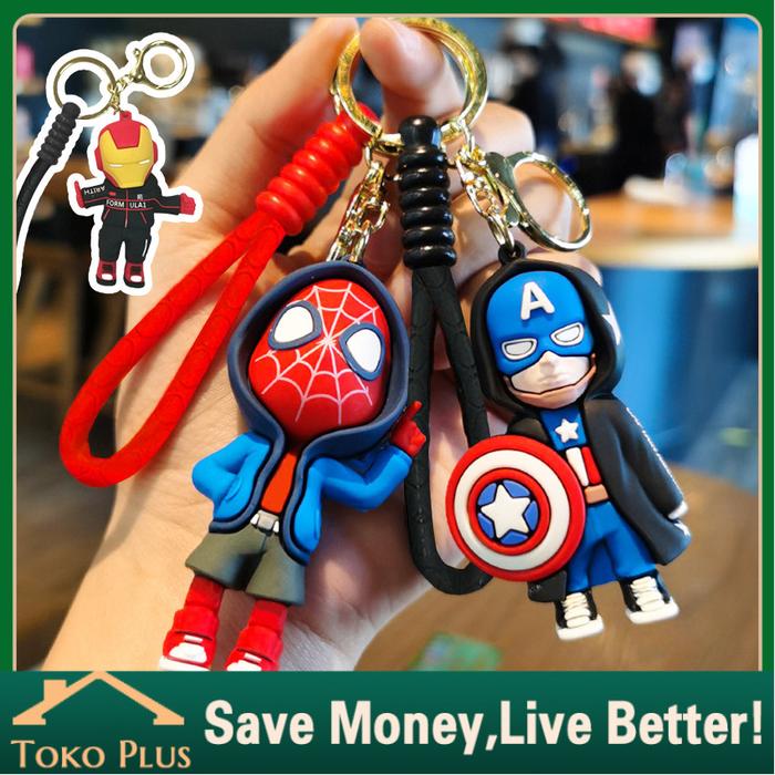 Gantungan Kunci Karakter Marvel Lucu Keychain tas mobil motor Karakter Marvel Lucu Gantungan Tas Key