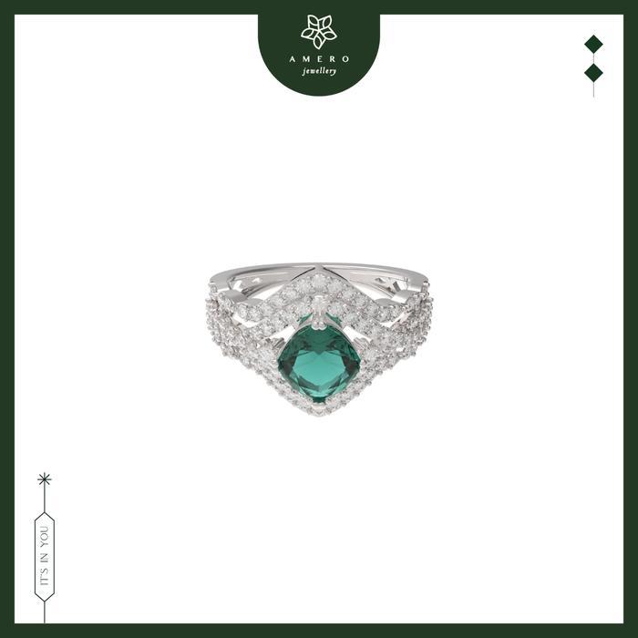 CINCIN EMAS WHITE GOLD 17K MORRAINE MR-49 AMERO JEWELLERY