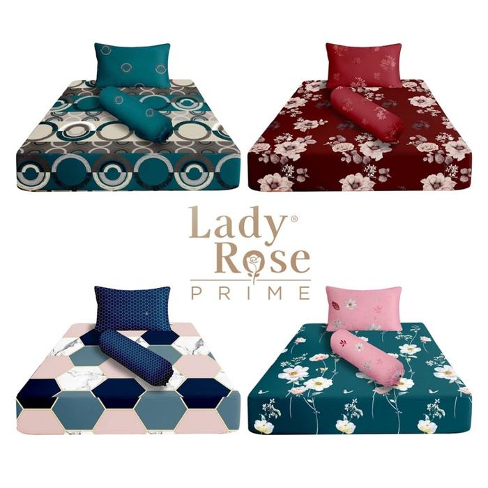 Sprei Fitted Lady Rose Tinggi 30 Ukuran 100x200 & 120x200 Single Seprei Seprai Karakter Bunga Murah