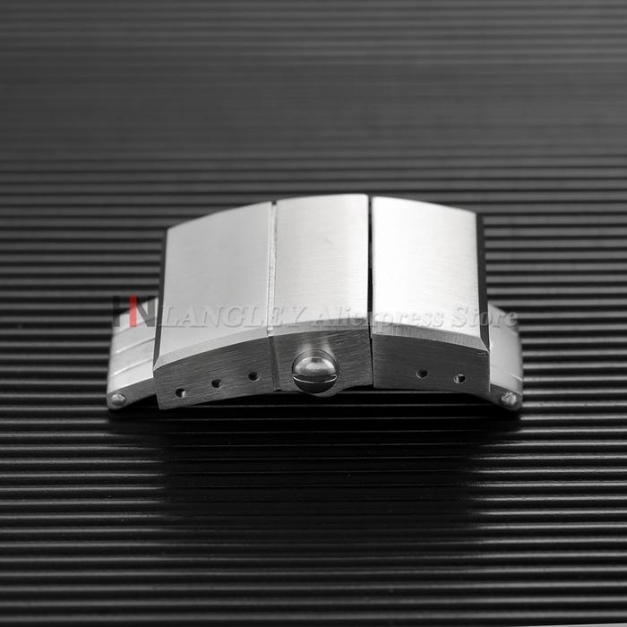 20mm For Ulysse Nardin Athens Watch Strap Folding Buckle Stainless Steel Butterfly Clasp Rubber Sili