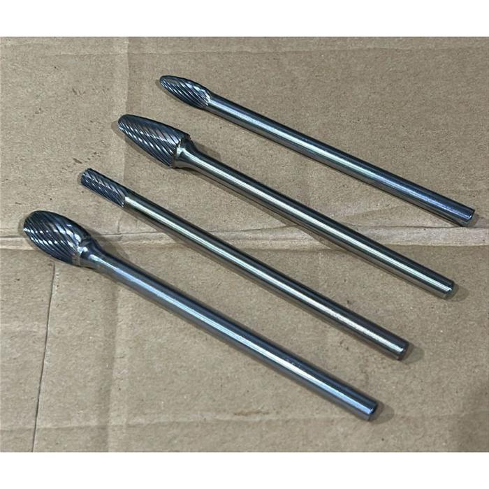 MATA TUNNER MATA PORTING SEARAH BATANG 6MM KEPALA 12MM LONG 120MM GAGANG 1ARAH OT AWET CARBIDE BURR 