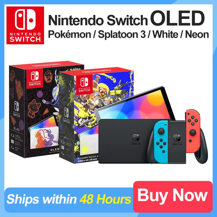 Nintendo Switch OLED Game Console White Neon Splatoon 3 Pokemon
