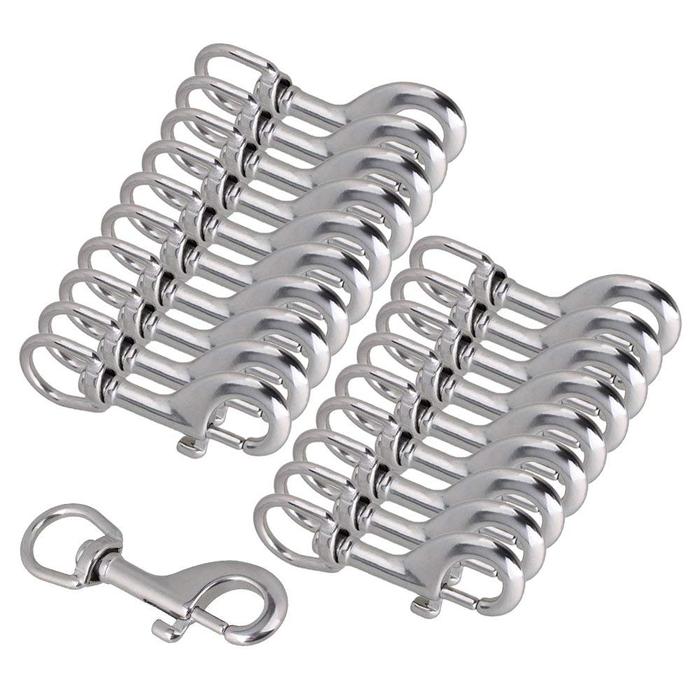 304 Stainless Steel Length 70mm Swivel-Eye Bolt Snap Hook Round Eye