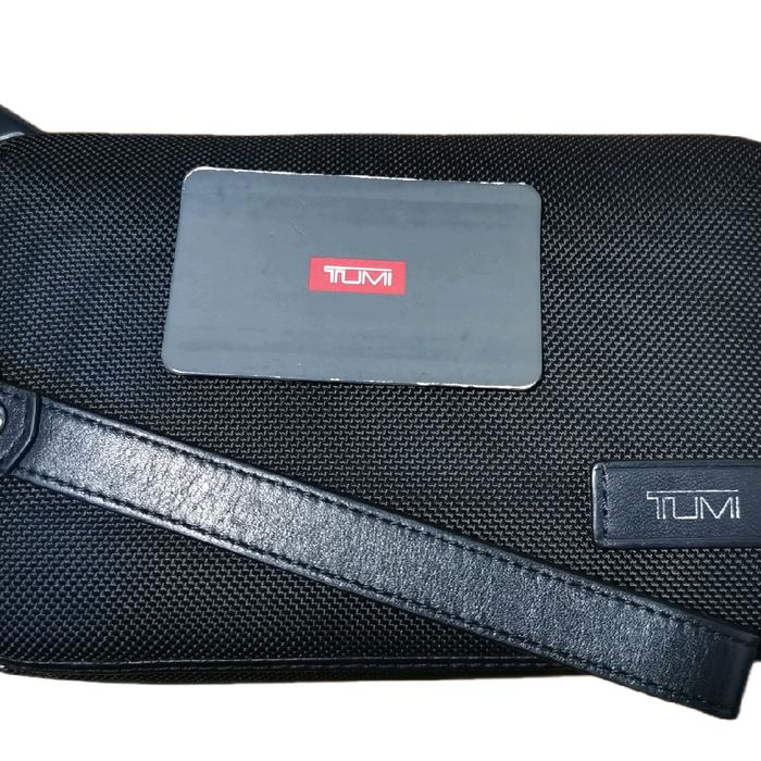 TUMI Tas Tangan Pouch Clutch Triple Zip ASLI
