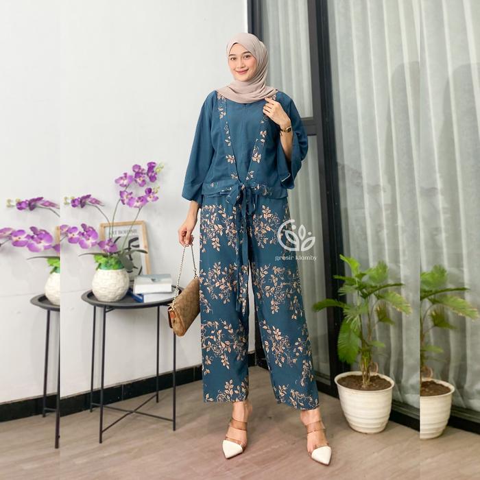 One Set Konoha Rayon Kombinasi Kekinian Nyaman Adem MURAH