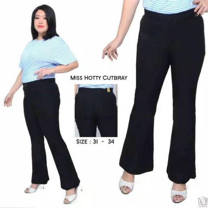 NEW Celana Cutbray Wanita Celana Cutbray Scuba Polos / Cutbray Jumbo Scuba