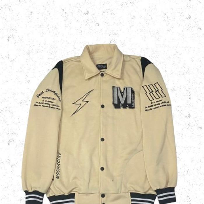 Jaket Moccacino Varsity Base Ball - Jaket Windbreaker Vintage Varsity premium Pria & Wanita