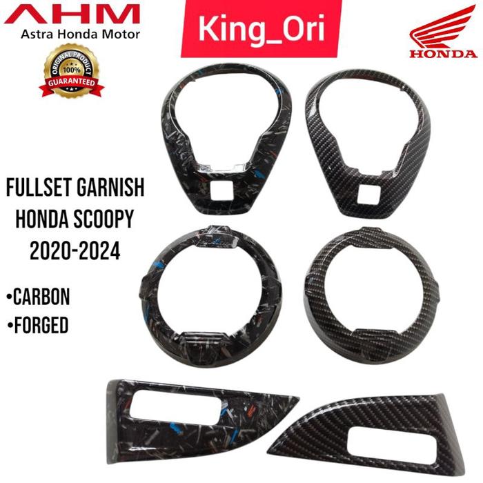 NEW!! READY!! Garnish Spidometer Scoopy 2020-2024 Carbon WTP Bahan Ori AHM BEST SELLER!!