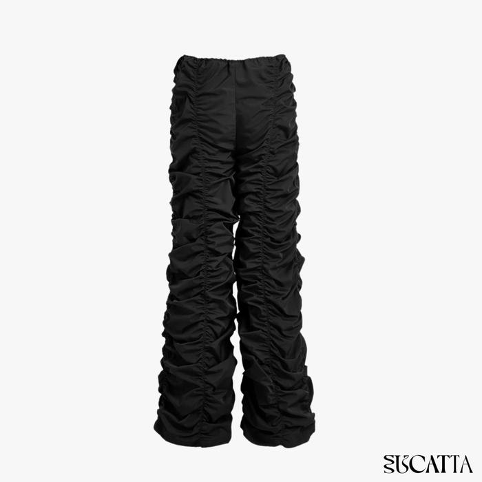 Y2K Ruched Cargo Pants in Black by SUCATTA Y2K Pants | Parachute Pants | Celana Kargo | Y2K Pants |