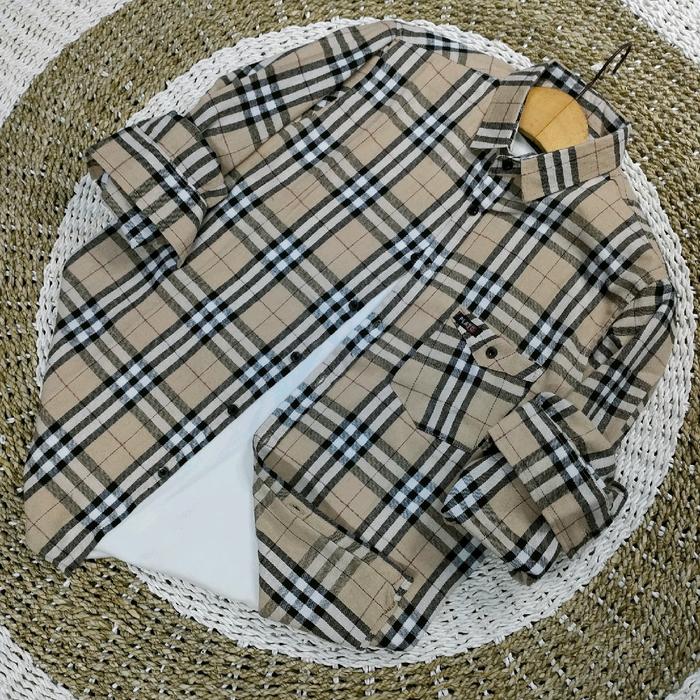 No.1 KEMEJA FLANEL WANITA N PRIA BEST SELLER Kotak Motif Distro Panjang Baju Cowok Surfing Casual  D