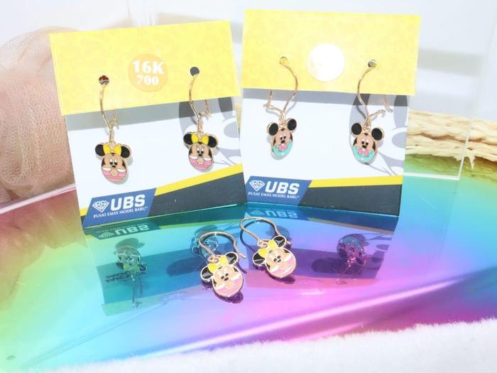 Anting Emas Fashion Anak Mickey Mouse UBS GOLD 700 16K