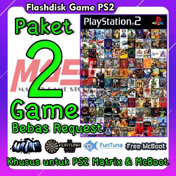 Paket 2 Game Flashdisk Game PS2 PS 2 Matrix McBoot Bebas Request