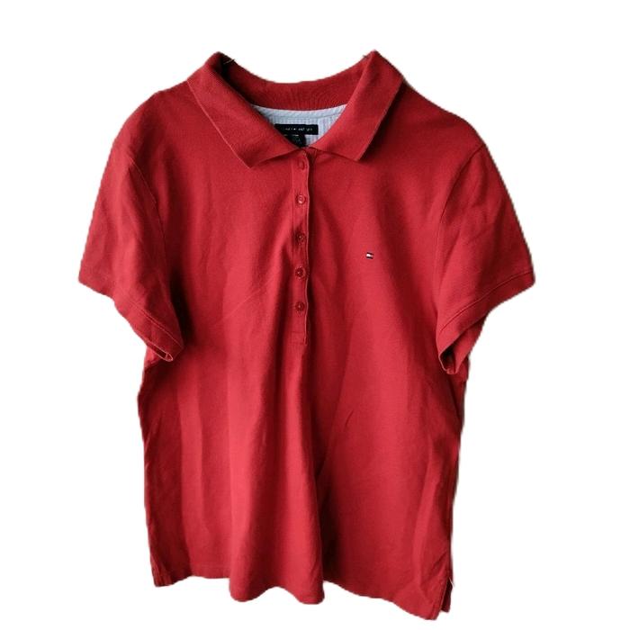 Polo shirt Tommy Hilfiger Classic vintage Original Wanita Kerah Kaos