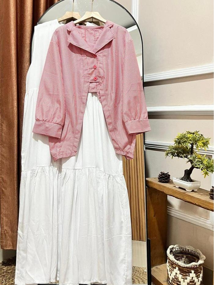 XOLLIA Set / One Set Outer Katun Mix Inner Rayon Premium by JEVANNI / Setelan Fashion Wanita Dewasa