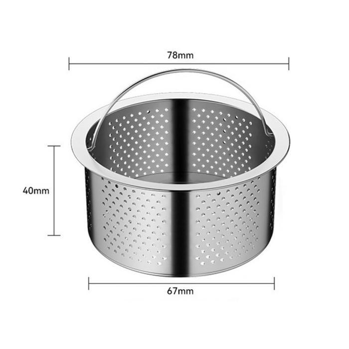 KOHI Saringan Wastafel Stainless Sink Filter Sampah Bak Cuci Piring
