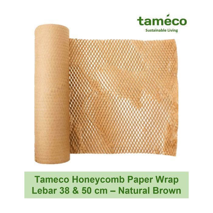 [5M & 10M] Tameco Honeycomb Paper Wrap - Natural Brown - Eco Friendly - 38cm x 5meter