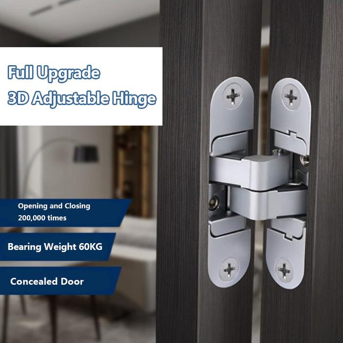 Three-dimensional invisible door hinges Wooden door folding blind