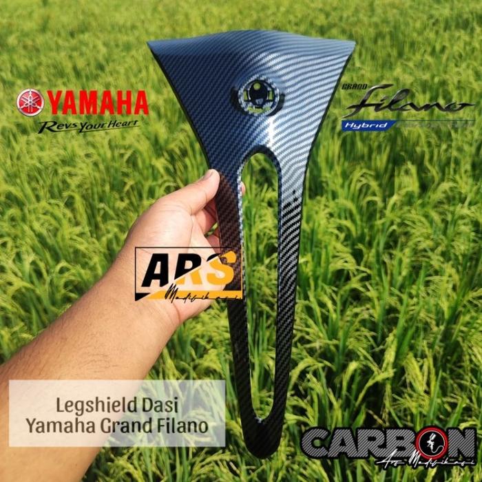 Legshield Dasi Yamaha Grand Filano Carbon WTP Motif Twill