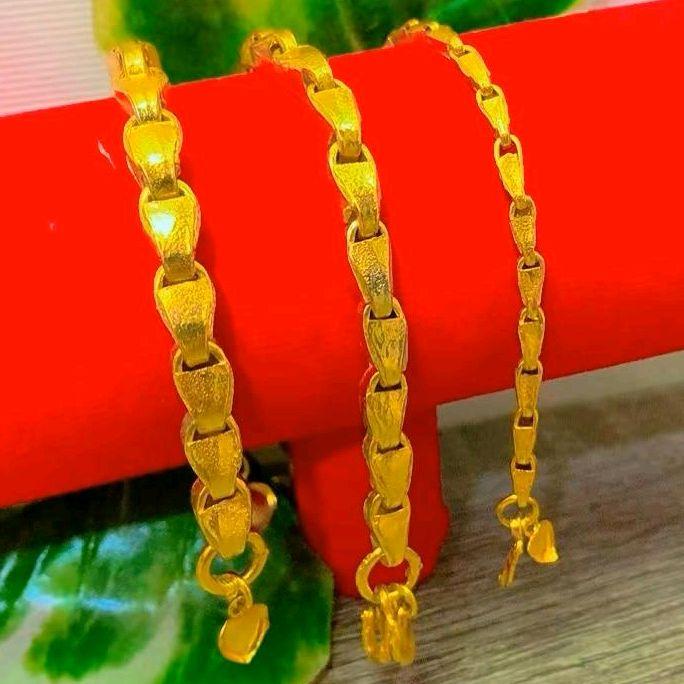 gelang padi ukuran 3suku 5suku 10 suku sudah di lapisi emas 24k dan kristal
