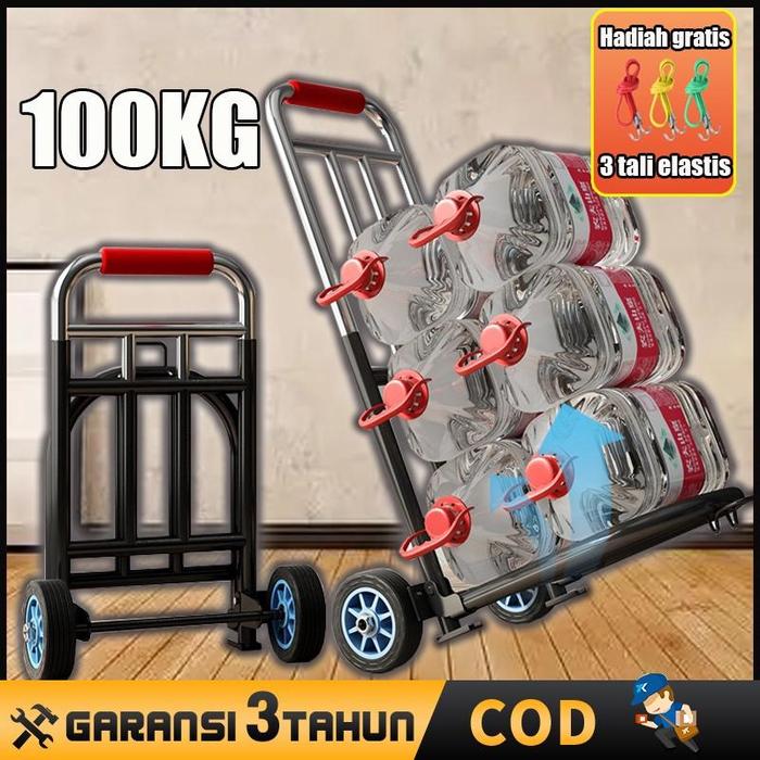 Reaim Troley Lipat Bawa Aqua Galon, Troli Lipat Trolley Barang Serbaguna, Luggage Carrier Trolley Li