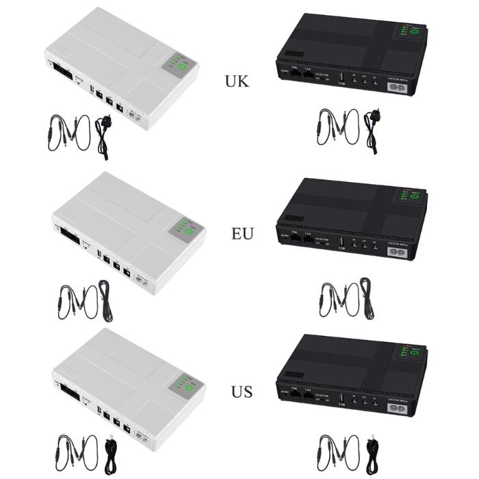 10400mAh Mini UPS 5V 9V 12V Backup Portable Uninterruptible Power