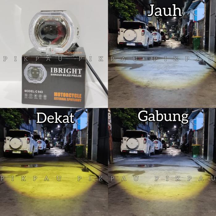 IBRIGHT Lampu Biled Cut Off Mini 2,5 Inc C943 Projie Laser