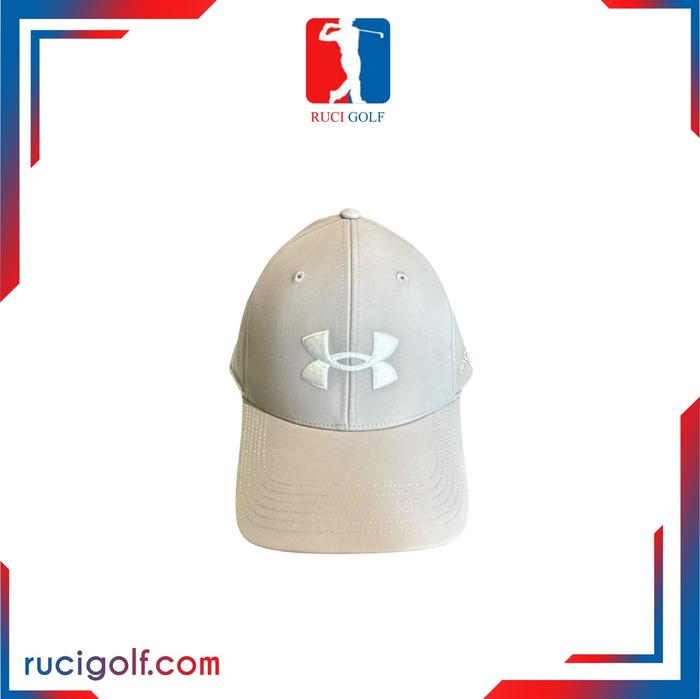 Topi Pria Under Armour Essential Low Cap 1361647 015 Original Adjustable Strap Breathable Abu-abu