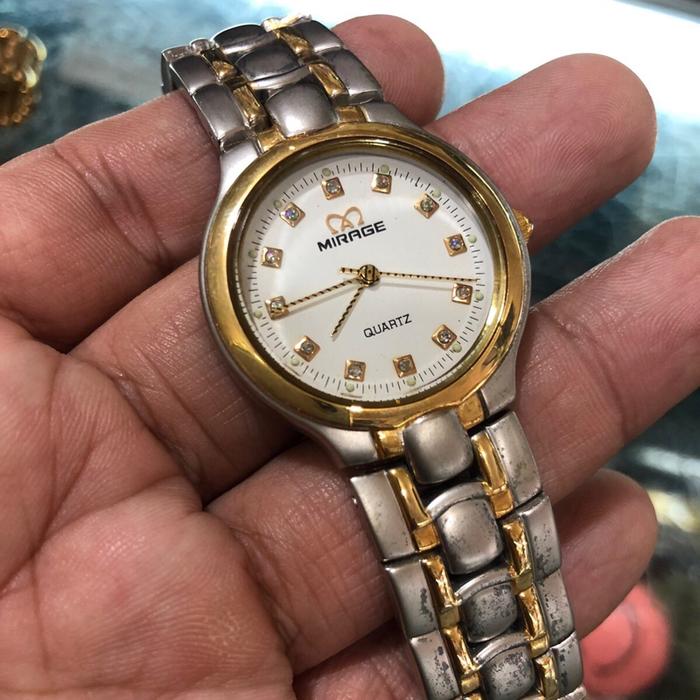 Jam tangan klasik pria quartz mirage elegan water resist vintage
